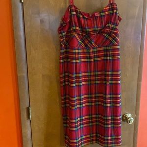 Betsy Johnson exclusively made for Torrid, plaid strapless dress. Size 20.